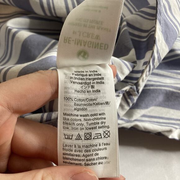 J. Crew Blue and White Striped Blouse - Picture 6 of 11